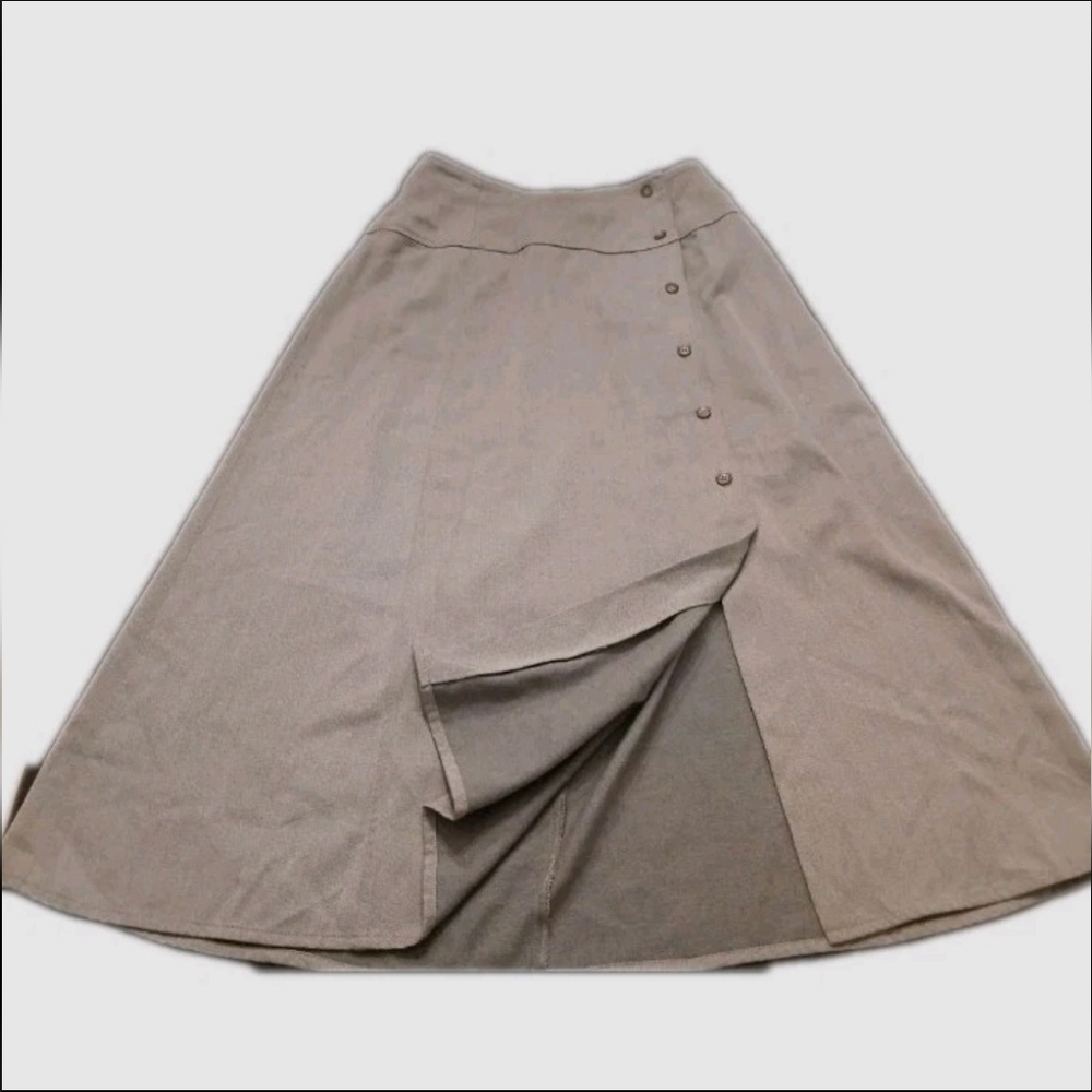 Vintage Tan Long Pleated Women's Skirt Liz Clairborne Plus Size:16 - Picture 1 of 10